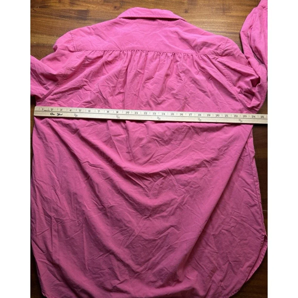 Solumbra Women S Pink Long Sleeve Sun Shirt Button Up Hiking Travel Vent